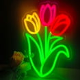 thumbnail image 2 of Tulip Neon Sign,Flower Tulip Neon Light for Bedroom Bar Flower Shop Birthday Christmas Party Mother's or Valentine's Day Gift Decor, 2 of 7