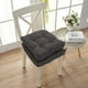thumbnail image 3 of 2 cojines de asiento de silla capitoné de color liso de 48 x 48 cm para exterior/interior, gris oscuro, 3 of 8