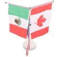 thumbnail image 3 of 1 juego de banderas pequeñas de escritorio de EE. UU., México y Canadá. Incluye banderines para mesa de conferencias, incluyendo banderas de oficina en miniatura con base de asta para exhibición., 3 of 7