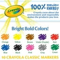 thumbnail image 3 of Crayola Line Markers, Fine Point, Assorted Colors, 10 Count, 3 of 4