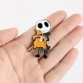 thumbnail image 4 of K-KED 4PCS Funny Lapel Brooch Pins Punk Skeleton Skull Enamel Backpack Badge Gifts !-Witch series#6-4PCS, 4 of 9
