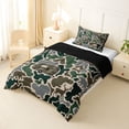 thumbnail image 2 of Catabedysis Vintage Camouflage Camper Twin Comforter Sets,Wild Animal Deer Bear Bedding Set For Boys,Green Grey,Black Reversible,2-Piece,1 Comforter and 1 Pillowcase, 2 of 7