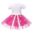 thumbnail image 3 of IBTOM CASTLE Toddler Baby Girls Birthday Princess Outfits Polka Dots Tutu Mouse Dress Fancy Dance Costume Halloween Cosplay Party Dress up with Ears Headband 5 Years Hot Pink-Bowknot, 3 of 8
