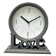 thumbnail image 5 of Reloj de mesa geométrico decorativo con números arábigos, silencioso y redondo. Gris, 5 of 9