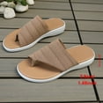 thumbnail image 4 of TAGOLD Women's Slippers,Women's Fashionable Casual Comfortable Outerwear Plus Size Versatile Solid Color Breathable Mesh Round Toe-Opening Pinch Toe Flat Slippers, 4 of 5