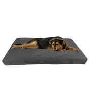 Waterproof Dog Bed – 2-Layer Memory Foam Dog Bed with Removable Machine Washable Cover – 44x35 Dog Bed for Large Dogs up to 110lbs by PETMAKER (Gray)
