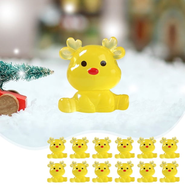 12 Estatuas Luminosas de Reno Navideño, Decoración Navideña, Modelo de Árbol de Navidad de Escritorio, Decoración de Árbol de Navidad, Estatua de Árbol de Navidad.
