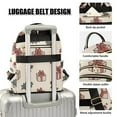 thumbnail image 3 of FORMRS Mini Backpack Purse for Women Travel Daypack Casual Shoulder Bag, Beige Christmas Gift Pattern, 3 of 7