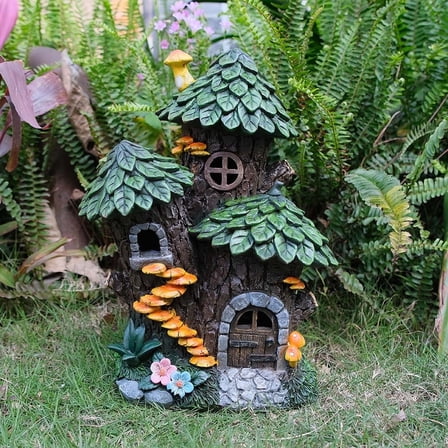 Zayton Garden Light 12.21 in Tree House Garden Statues, Weatherproof