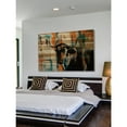 thumbnail image 5 of "Orange Teal Steer" Painting Print on Natural Pine Wood, 5 of 5