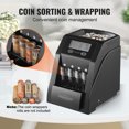 thumbnail image 5 of VEVOR USD Coin Sorter, Coin Counter Machine for 4 Kinds of USD Coins, Coin Sorter and Wrapper Machine Holds up to 200 Coins, LCD Screen Display Coin Storage Included 4 Coin Tubes and Boxes, 5 of 9