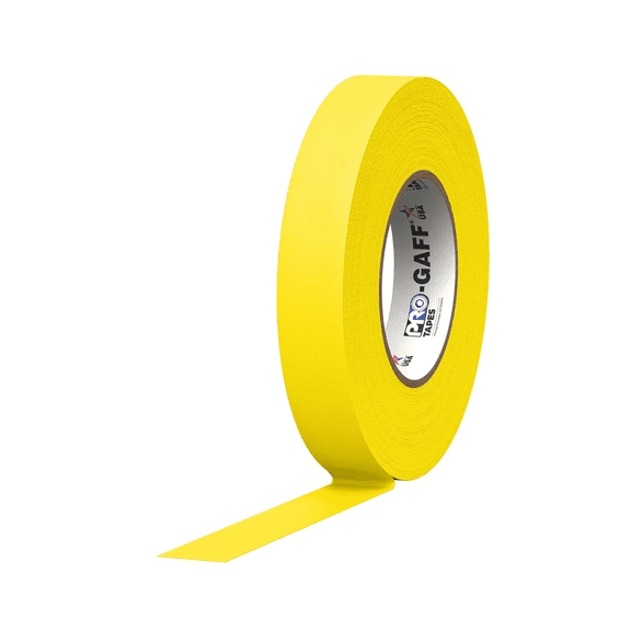 Pro Tapes Pro-Gaff Gaffers Tape: 1 in x 55 yds. (Yellow)