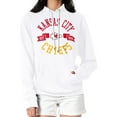 thumbnail image 4 of Women's G-III 4Her by Carl Banks White Kansas City Chiefs City Graphic Team Fleece Pullover Hoodie, 4 of 5