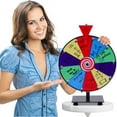thumbnail image 3 of 12 Inch Heavy Duty Spinning Prize Wheel - 10 Slots Color Tabletop Roulette Wheel of Fortune - Spin The Wheel with Dry Erase Marker and Eraser Win The Fortune Spin Game for Carnival and Trade Show, 3 of 6