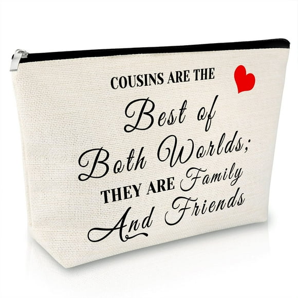 Cousin Birthday Gift Makeup Bags Sister Gift from Sister Cousin Gift for Women Cosmetic Bag Sibling Gift Best Friend Gift Christmas Wedding Graduation Gift for Her Travel Cosmetic Pouch