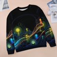 thumbnail image 6 of Simple Golden Ripple Womens Casual Crewneck Sweatshirt Long Sleeve Tops Cute Pullover Loose Fit, 6 of 7