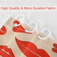 thumbnail image 4 of GFDYREE Rideau de Douche Vintage Esthétique Lèvres Rouges 60"L X 72"H Matisse Beige Tendance Funky Français Groovy Love Girl Éclectique Ensemble d'Accessoires de Salle de Bain Déco de Dortoir Collège Tissu Imperméable 12 Plast, 4 of 7