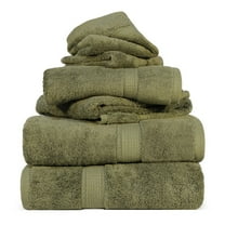 Superior Hymnia Egyptian Cotton 6-Piece Towel Set, Forest Green