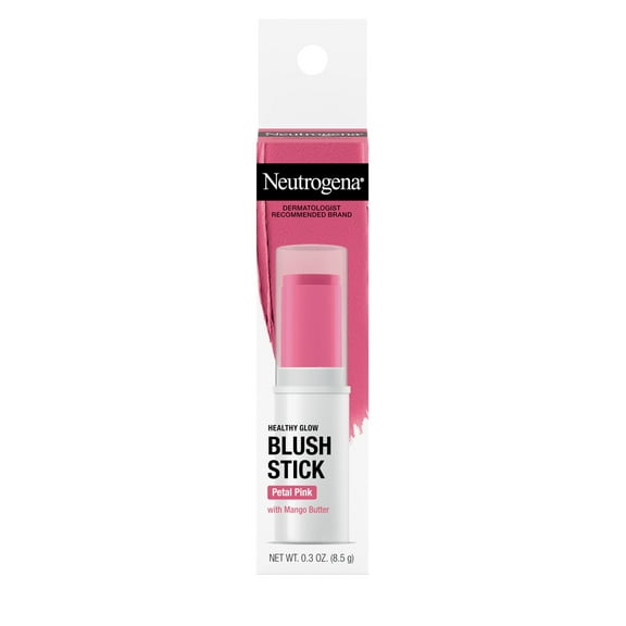 Neutrogena Healthy Glow Creamy Blush Stick Makeup, Petal Pink, 0.3oz