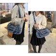 thumbnail image 2 of Sunyuer Women Vintage Washed Denim Shoulder Bag, Multi Pockets Large Capacity Hobo Tote Purse, Detachable Adjustable Crossbody Strap Casual Denim Handbag for Daily Commute Travel, 2 of 7
