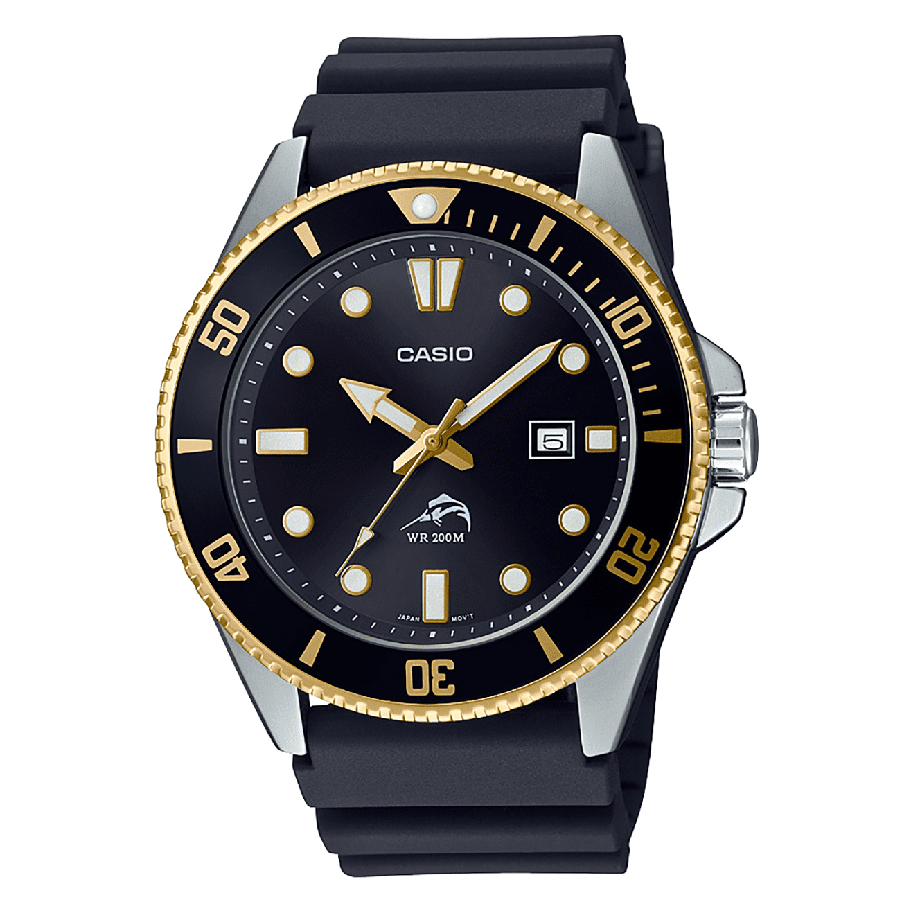 Casio Men's Dive Style Watch, Black-Gold MDV106G-1AV