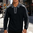 thumbnail image 2 of Abomasnow Mens Big and Tall Overisized Sweatshirts Quarter Zip Pullover Long Sleeve Collared Color Block Sweatshirts Casual Thermal Midweight Golf Shirts, 2 of 9
