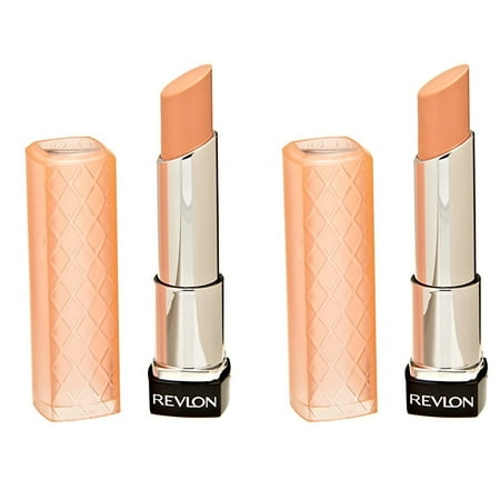REVLON Colorburst Lip Butter, Creamsicle, 0.09 Oz (Pack of 2) + Makeup Blender Stick, 12