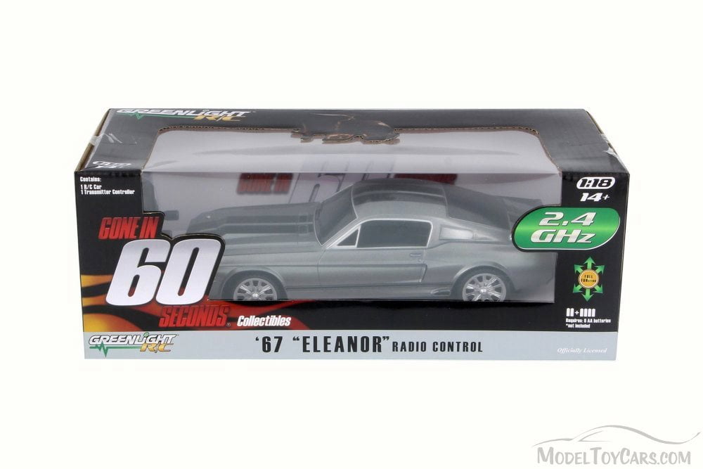 GREENLIGHT R/C RADIO CONTROL GONE IN 60 SECONDS 1967 FORD MUSTANG ELEANOR 1/18 G 