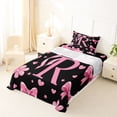 thumbnail image 5 of Erosebridal Pink Bows Girls Twin Sheet Sets,Letter R Monogrammed Bedding For Girls Kids 3 Pieces, 5 of 6