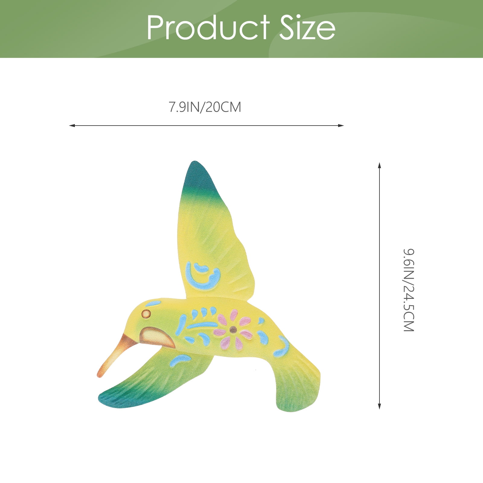 Garden Hanging Ornament Decorative Wall Pendant Iron Hummingbird Craft