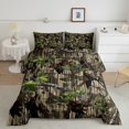 thumbnail image 3 of Feelyou Adult Jungle Branches Bedding Comforter Set, Green Leaf Botanical Twin Comforter Sets, Rustic Farmhouse Theme Reversible Bedding Set, Luxury Bedroom Decor, 2pcs, 3 of 9