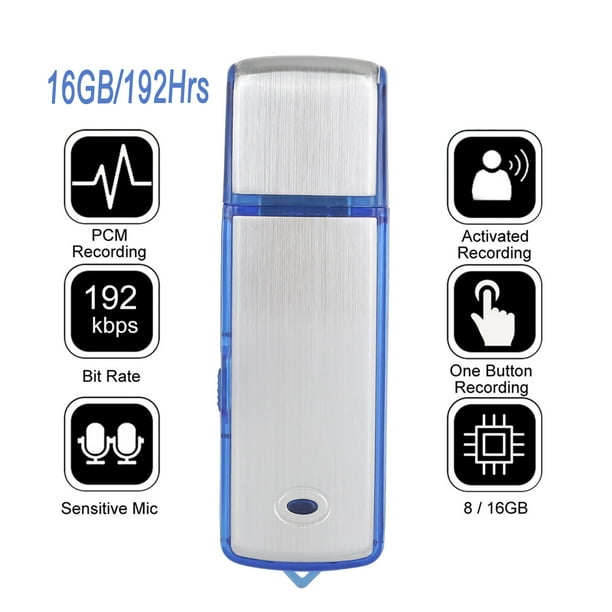 Mini Voice Recorder for Lectures, EEEkit 16GB/8GB Digital Sound Audio