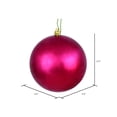 thumbnail image 2 of Vickerman 2.4" Christmas Ornament Ball, Berry Red Shiny Finish, Shatterproof Plastic, UV Resistant, Holiday Christmas Tree Decoration, 24 Pack, 2 of 5