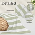 thumbnail image 3 of Sage Green Striped Small Pillow Covers,Modern Farmhouse Sage Green White Stripes Soft Throw Pillow Cases with Invisible Zipper,Decorative Pillowcase Pillows Protectors for Sofa Bed Chair 12"x20", 3 of 9