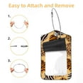 thumbnail image 2 of Square PU Leather Luggage Tags - 2 Pack with Privacy Cover and Stainless Steel Ring - Suitable for Travel, Backpack, Handbag - Suitcase Tags, Travel Tag Leopard Texture, 2 of 7