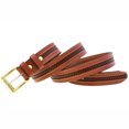 thumbnail image 4 of Mens 1 1/4" Medium Brown English Bridle Leather Belt Embossed Nickel-Free, 4 of 4