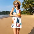 thumbnail image 3 of Fotbe School Cute Gnomes Vestido de Verano sin Mangas para Mujer – Vestido Midi Línea A, Estilo Camiseta Floral, Vestido Playero Casual y Fluido, 3 of 7