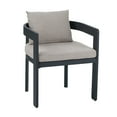 thumbnail image 2 of GDF Studio Modern Aluminum Outdoor Dining Chairs with Cushions, Back+Beige, Set of 2, 2 of 8