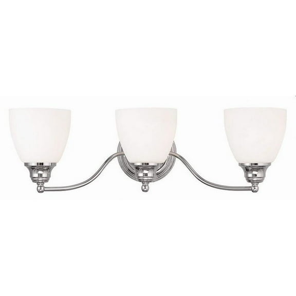 3 Light Bathroom Light in Traditional Style 23 inches Wide By 7 inches High-Polished Chrome Finish Bailey Street Home 218-Bel-1764348