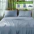thumbnail image 6 of Sonoro Kate Luxury Bamboo Bed Sheet Set - Deep Pockets - 4 Piece, California King, Sky Blue, 6 of 6