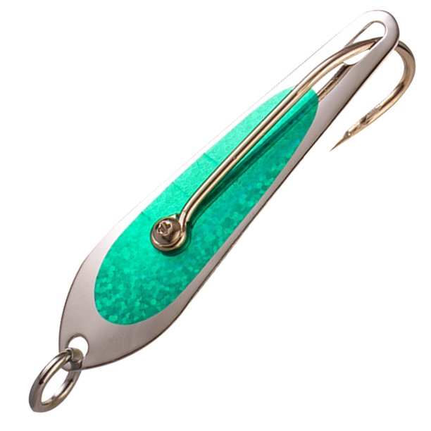 2uds. Gancho de lentejuelas de Metal, cuchara de señuelo de pesca de 13g, accesorios de pesca portátiles, color verde