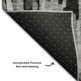 thumbnail image 5 of Addison Rugs Mayfield Premium Machine Washable Transitional Stripes Gray Round Rug, 8' x 8', 5 of 5