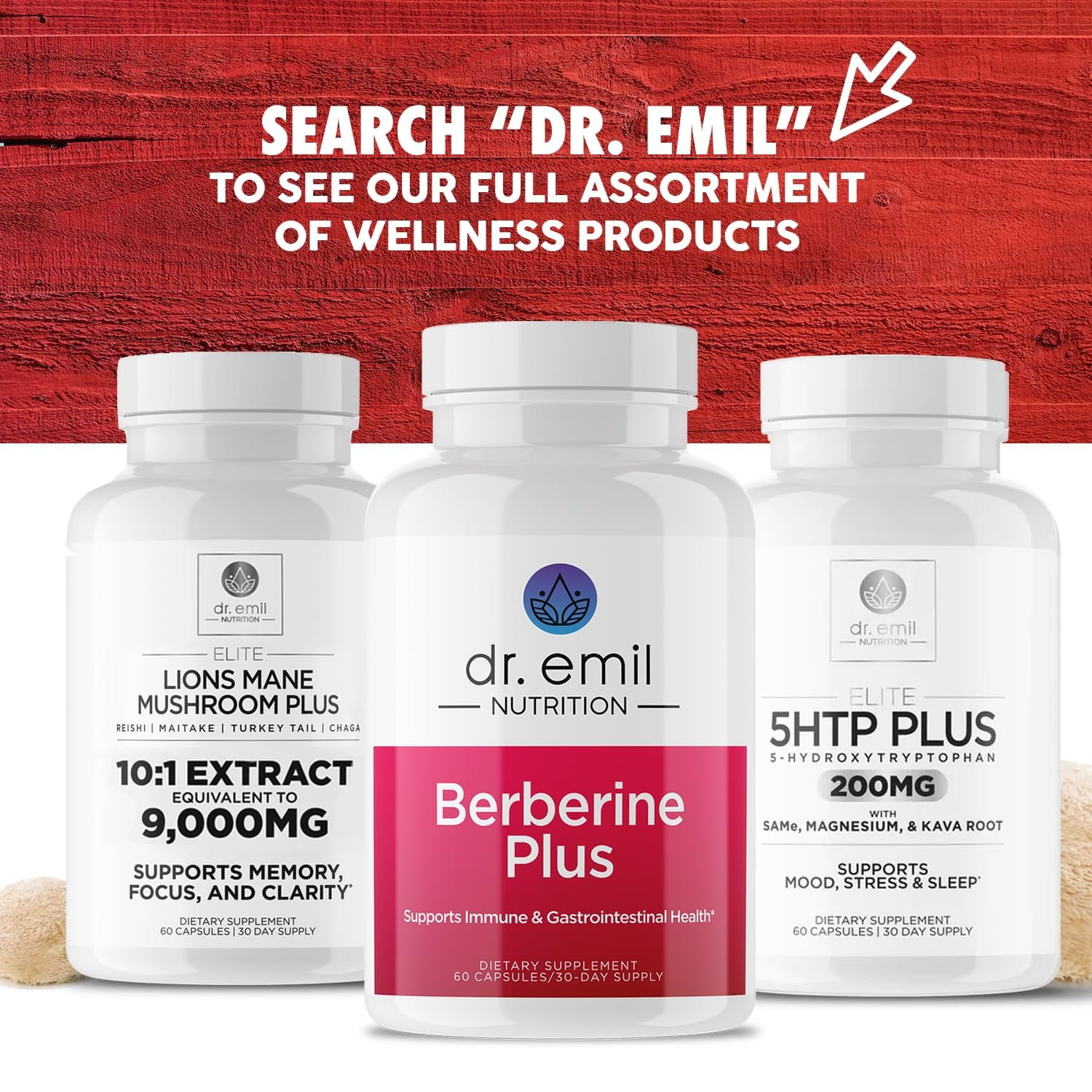 DR. EMIL NUTRITION Berberine 500mg Capsules, 60 Count, 30 Servings