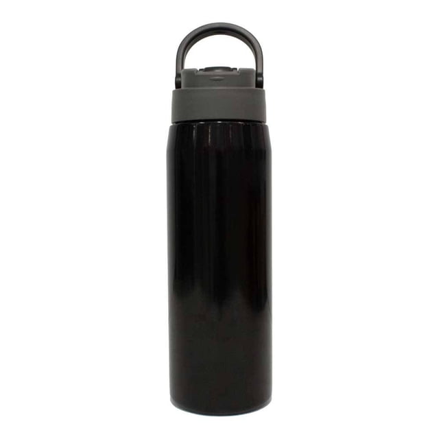 Botella Home Trends de Plástico Diseño Liso Negro 710 ml