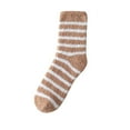 thumbnail image 4 of Mikilon Men's Coral Velvet Striped Socks Winter Thicken Warm Middle Tube Socks, 4 of 4