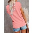 thumbnail image 4 of Cap Sleeve Oversized T Shirts Loose Fit Blouses Women's Summer Casual Tops, 4 of 7