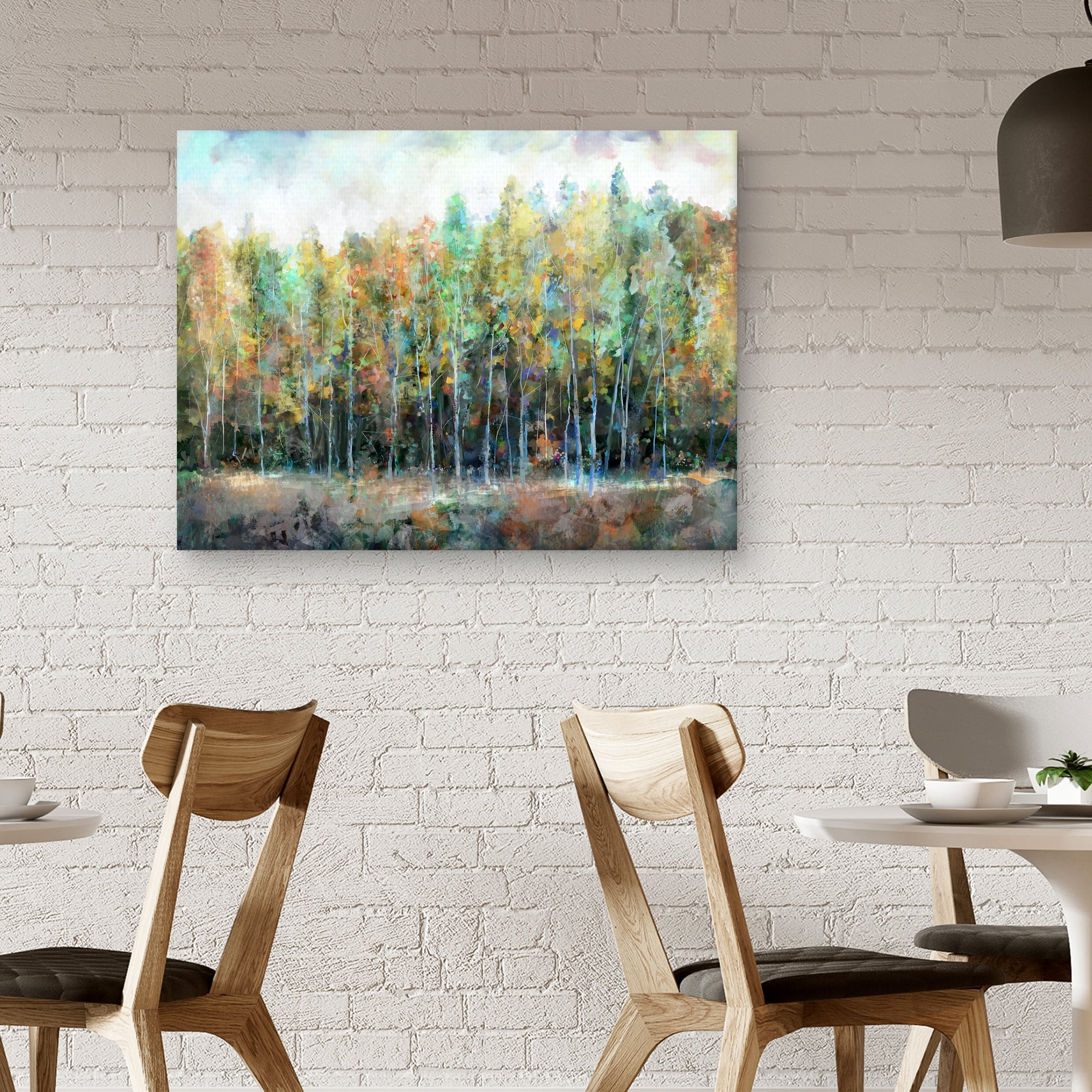 Prismatic Treeline by Studio Arts Canvas Art Print