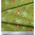 thumbnail image 3 of Soimoi Green Cotton Jersey Fabric Flower & Leaves Watercolor Print Sewing Fabric Yard 58 Inch Wide, 3 of 3
