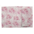 thumbnail image 2 of S4Sassy Pink Rose Floral Washable Placemats & Napkins Table Decor Dining Mats, 2 of 3