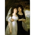 thumbnail image 2 of Antoine-Jean Gros 14x18 Gold Ornate Wood Frame and Double Matted Museum Art Print Titled - Portrait of the Maistre Sisters (1796), 2 of 4